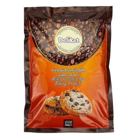 Deliket Milk Chocolate Chips, 500g