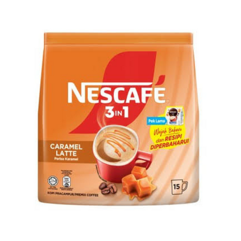 Nescafe 3 in 1 Caramel Latte, 15x23g