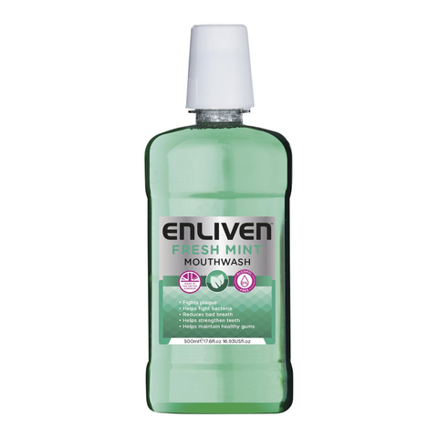 Enliven Fresh Mint Mouthwash, 500ml