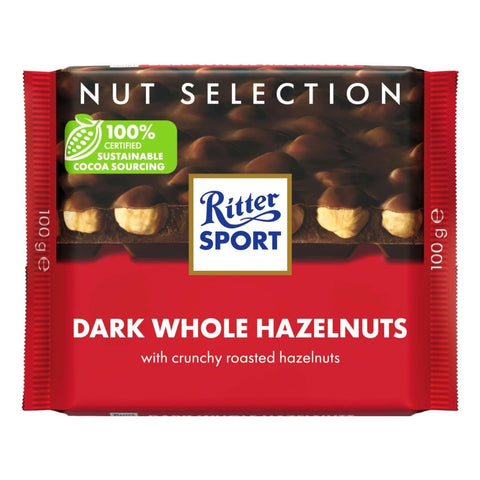 Ritter Sport Dark Whole Hazelnuts, 100g