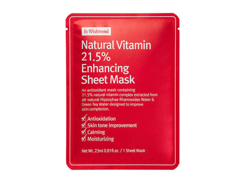 By Wishtrend Natural Vitamin 21.5% Enhancing Sheet Mask 23ml
