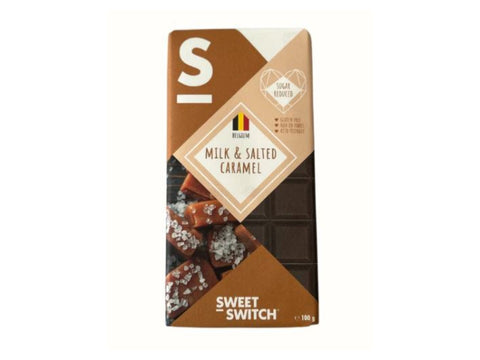 Sweet-Switch® Milk Chocolate + Salted Caramel Tablet 100g