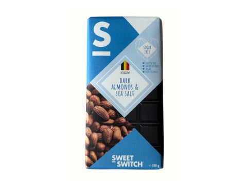 Sweet-Switch® Dark Chocolate + Almonds & Sea Salt 100g