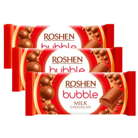 Roshen Milk Bubble Chocolate, 3x80g