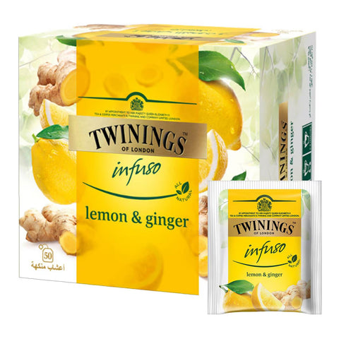 Twinings Infuso Lemon and Ginger Tea Bags 50 Tea Bags