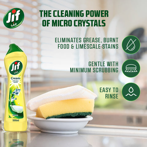 JIF Cream Cleaner With Micro Crystals Technology Lemon 500ml