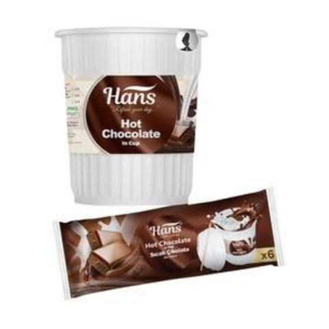 Hans Hot Chocolate in Cup, 6x20g