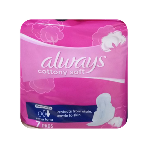 Always Cottony Soft Extra Long Sanitary Pads, 7 pads