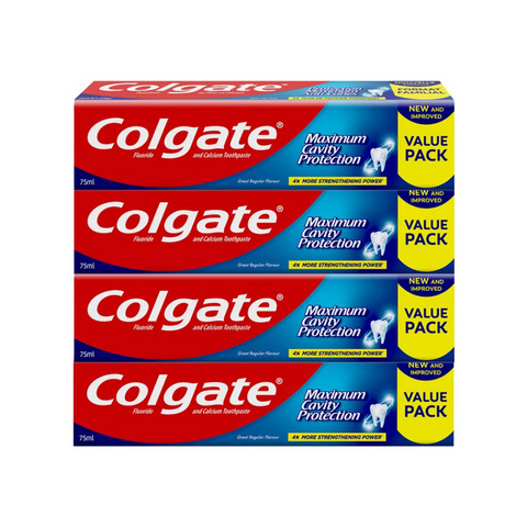 Colgate Maximum Cavity Protection Toothpaste 4x75ml, 300ml