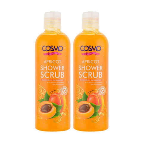 Cosmo Apricot Shower Scrub, 2x480ml