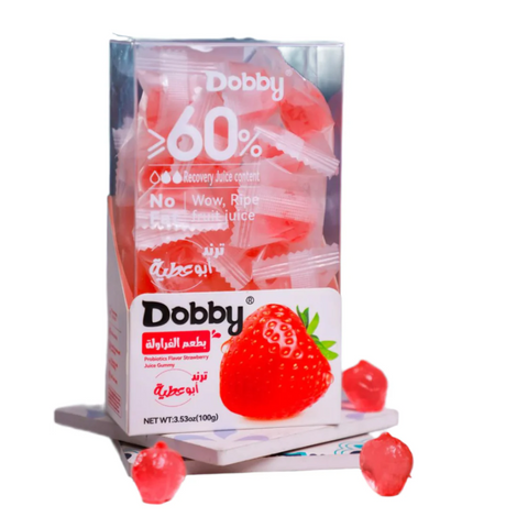 Dobby Probiotics Flavor Strawberry Juice Gummy, 100g