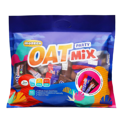 Mazzex Oat Snack Party Mix Original & Chocolate, 400g