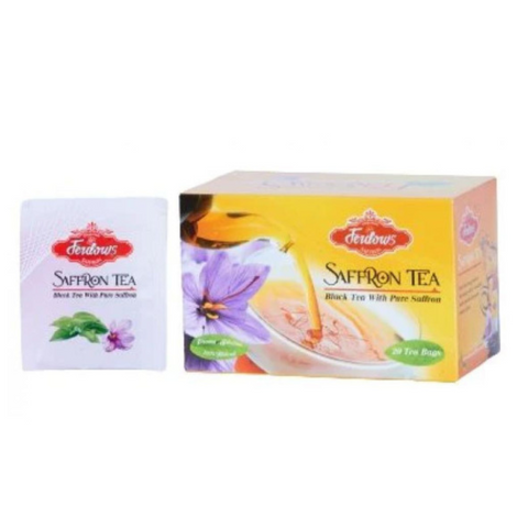 Ferdows Saffron Tea Black Tea with Pure Saffron, 30g