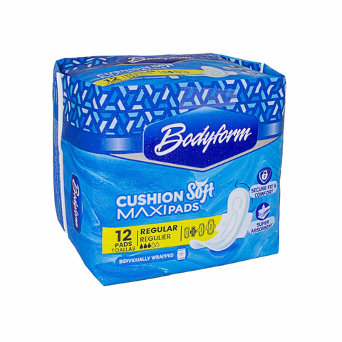 Bodyform Cushion Soft Maxi Regular Sanitary Pads, 12 pads