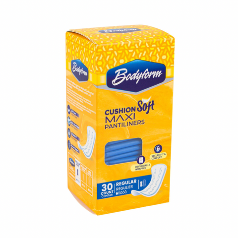 Bodyform Cushion Soft Maxi Regular Pantiliners, 30 pads