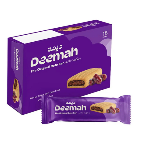 Deemah The Original Date Bar Biscuit Filled with Date Fruit, 375g