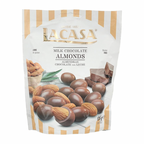 Lacasa Milk Chocolate Almonds, 100g