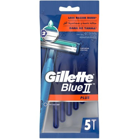 Gillette Razors Blue II Plus Chrom. 5Pcs