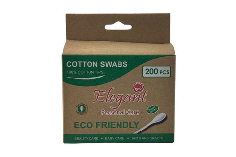 Cotton Buds Elegant Paper Sticks 200Pcs