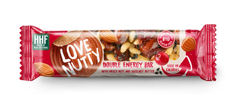 Double Energy Bar With Mixed Nuts & Hazelnut Butter 12x40g, Love Nutty