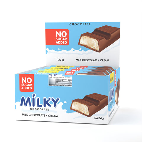 Snaq Fabriq Milky Chocolate Bar with Milk Chocolate and Cream Filling 34g Pack of 16