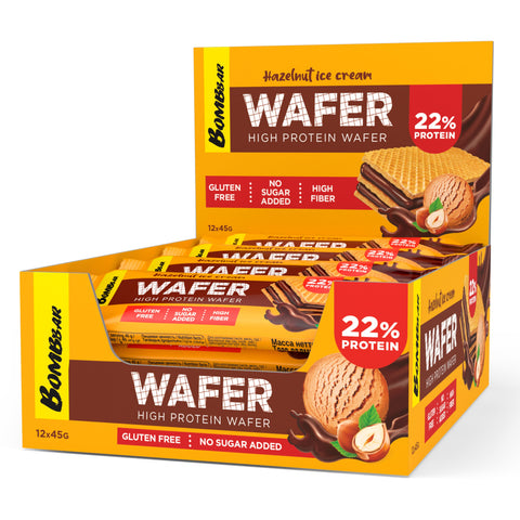 Bombbar High Protein Wafer with Hazelnut Ice Cream Flavor 45g Pack of 12
