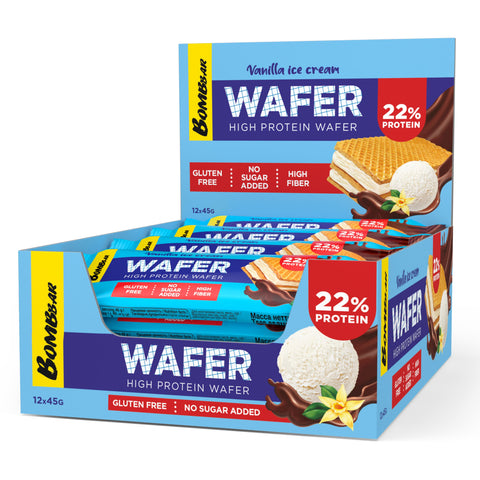 Bombbar High Protein Wafer with Vanilla Ice Cream Flavor 45g Pack of 12