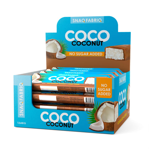 Snaq Fabriq Coco Bar Coconut 40g Pack of 12