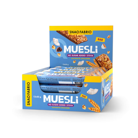 Snaq Fabriq Muesli Bar Coconut & Chocolate 50g Pack of 12