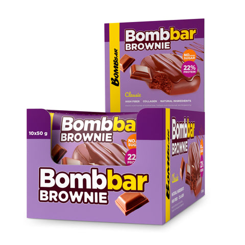 Bombbar Collagen Protein Brownie Classic 50g Pack of 10