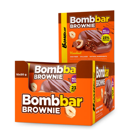 Bombbar Collagen Protein Brownie Hazelnut 50g Pack of 10