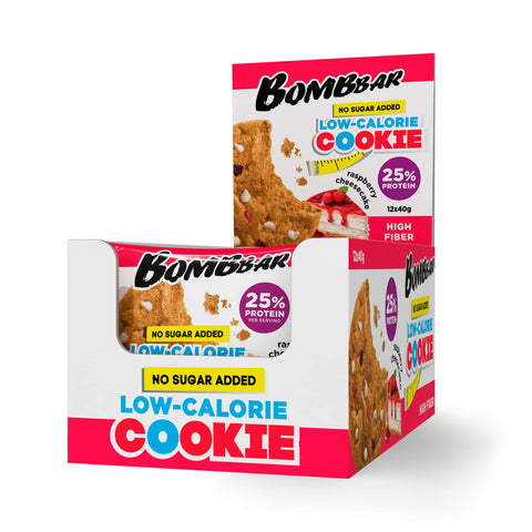 Bombbar Low Calorie Protein Cookie Raspberry Cheesecake Flavor 40G Pack Of 12