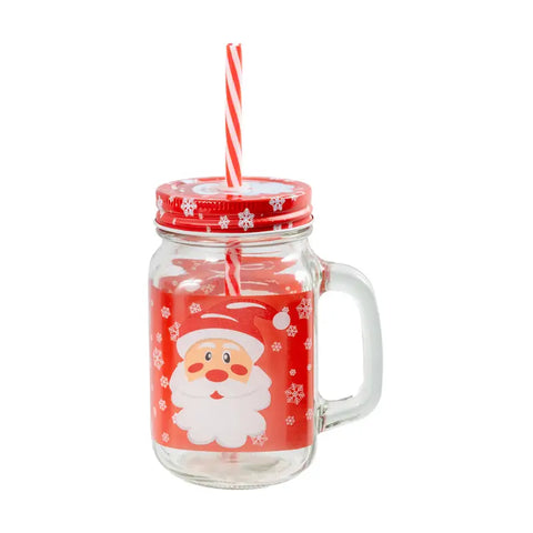 Glass Cup With Straw