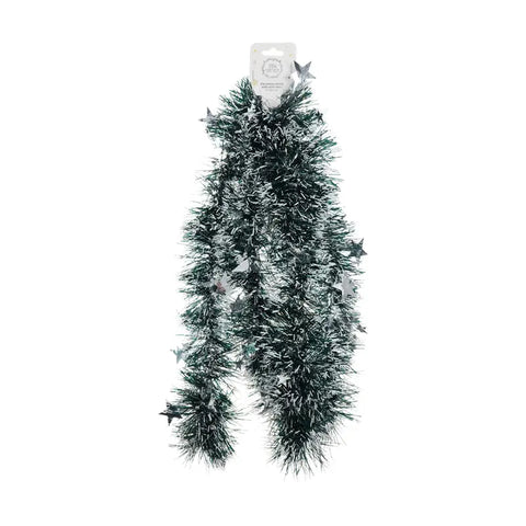 Christmas Tinsel With Mini Stars, 9*200 Cm