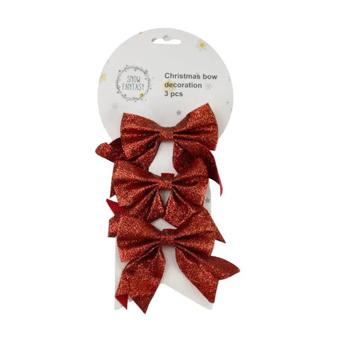 Christmas Bow Decoration, 3 Pcs