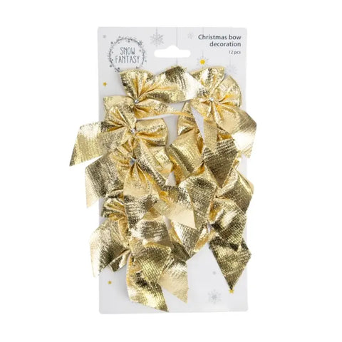Christmas Bow Decoration, 12 Pcs