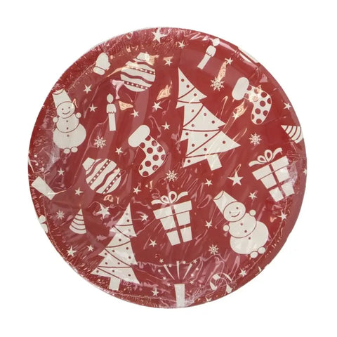 Christmas paper plate, 8 pcs
