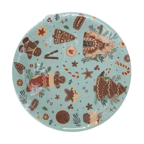 Christmas paper plate, 8 pcs