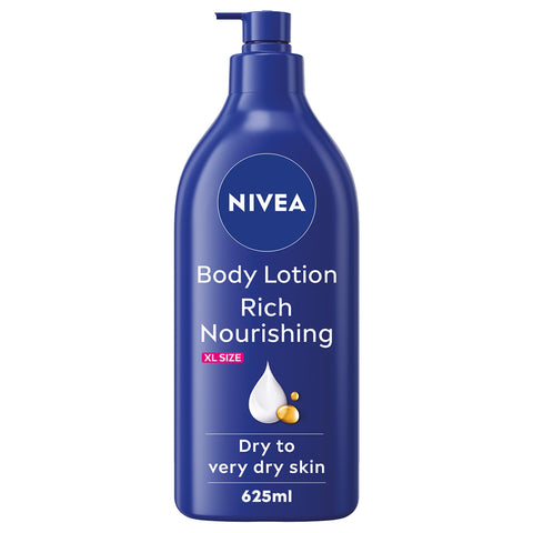 NIVEA Body Lotion Dry to Very Dry Skin Rich Nourishing, 625ml