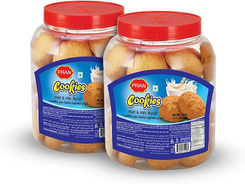 Pran Bisc Malt Milk Cookies Jar 300g