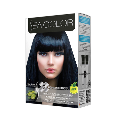 Sea Color Hair Dye 1.1 BLUE BLACK