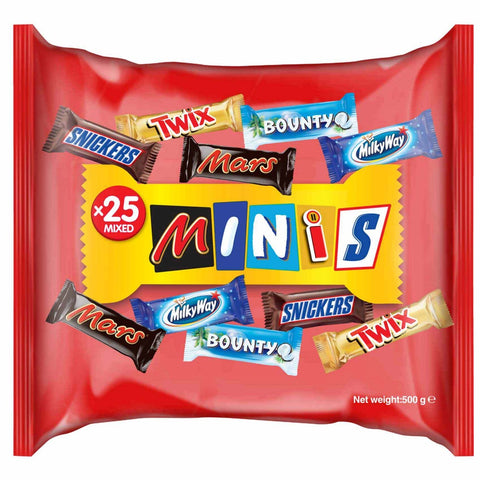 Nestle Best of Minis 25 Chocolate Bars 500gm