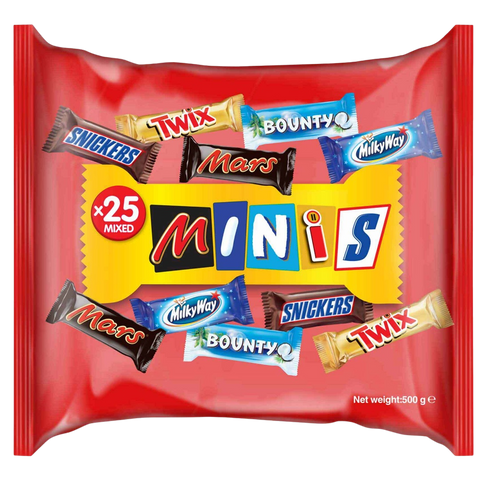 Nestle Best of Minis 25 Chocolate Bars 500gm