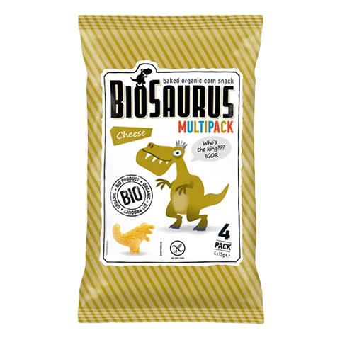 Biosaurus Corn Snack Multipack Cheese 4 x 15g