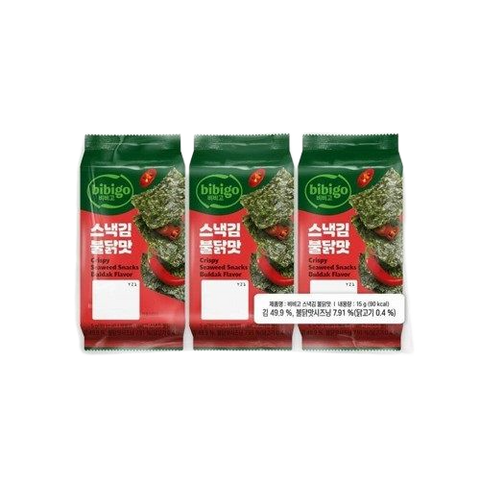 Cj Bibigo Seasoned Seaweed (Buldak) 3 x 5g