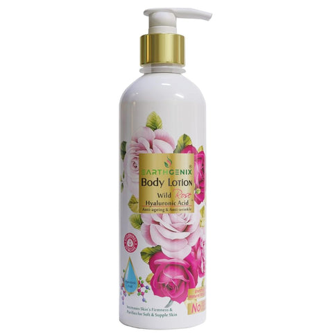 Earthgenix Wild Rose Body Lotion With Hyaluronic Acid, 300ml