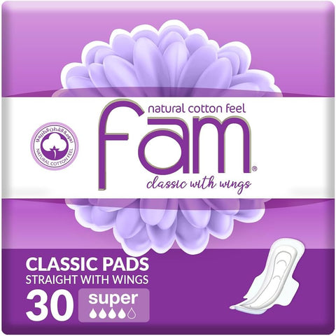 Fam Pads With Wings Normal 3D 30pcs