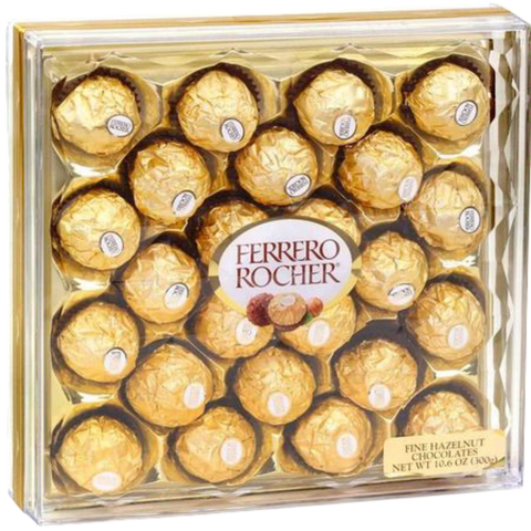 Ferrero Rocher Fine Hazelnut Milk Chocolates, 24 Piece Box, 300g