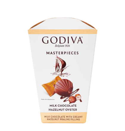 Godiva Masterpieces Milk Chocolate Hazelnut Oyster
