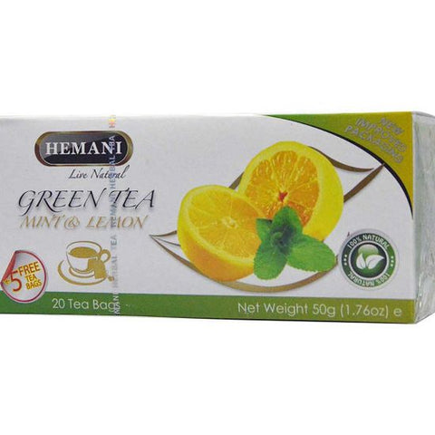 Hemani Green Tea Mint Lemon 20 Tea Bags